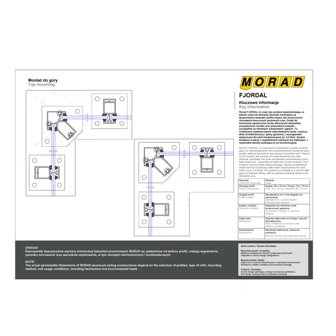 FJORDAL - G anchor - top mounting RAILING