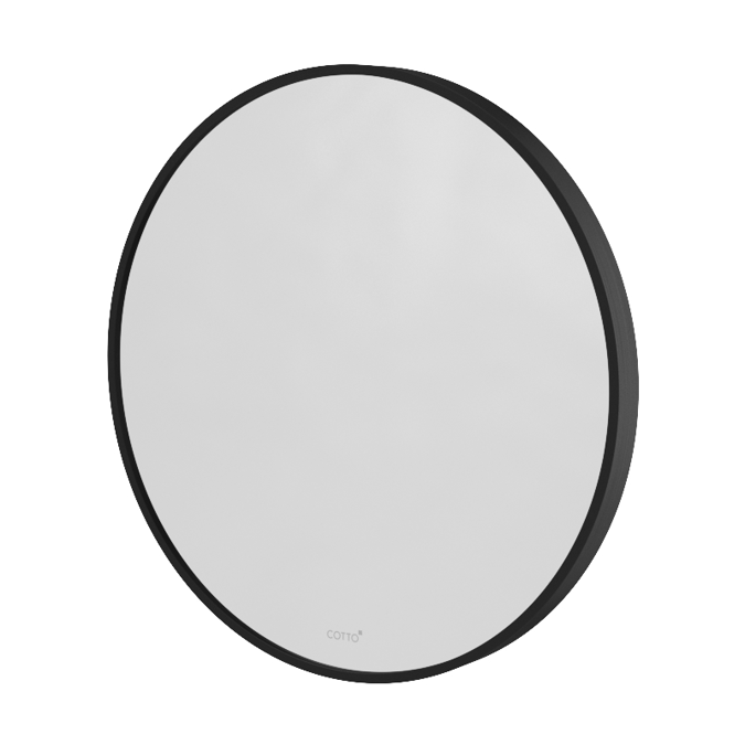 COTTO Circle Shape Mirror with Metal Frame MF010BK