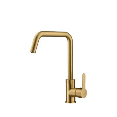 obraz dla COTTO LEVER HANDLE KITCHEN FAUCET-J BRUSHED GOLD CT1297A#BGR