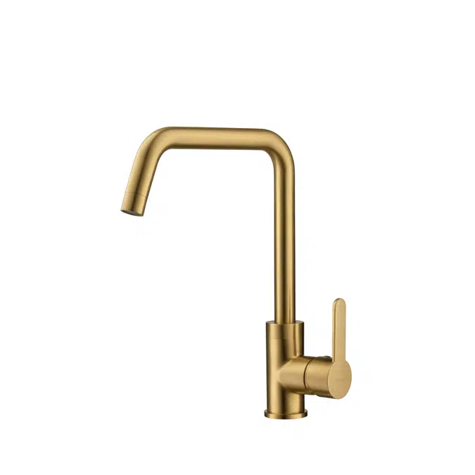 COTTO LEVER HANDLE KITCHEN FAUCET-J BRUSHED GOLD CT1297A#BGR