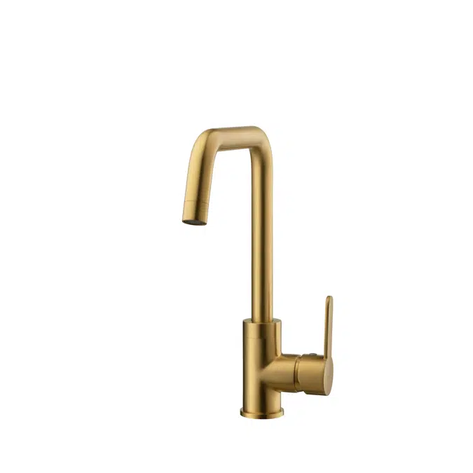 COTTO LEVER HANDLE KITCHEN FAUCET-J BRUSHED GOLD CT1297A#BGR