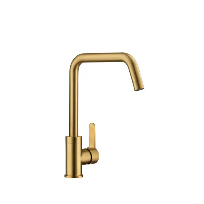 COTTO LEVER HANDLE KITCHEN FAUCET-J BRUSHED GOLD CT1297A#BGR