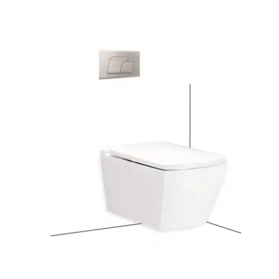 imagem para COTTO Toilet Wall Hung Tetragon C198717(F)