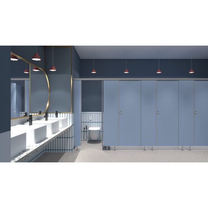 BIM objects - Free download! DOLPHIN Toilet Partitions LFF25SG | BIMobject