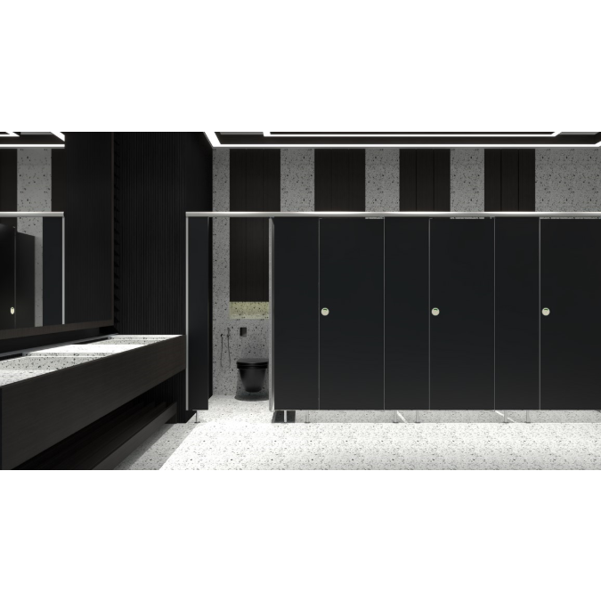 BIM objects - Free download! DOLPHIN Toilet Partitions LFF25Alu | BIMobject