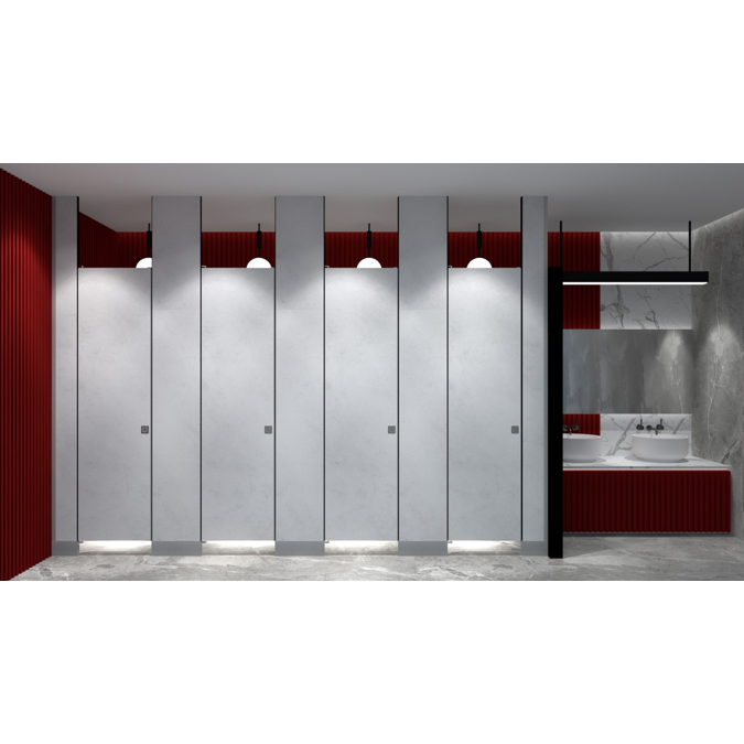 BIM objects Free download! DOLPHIN Toilet Partitions LFF30Cube