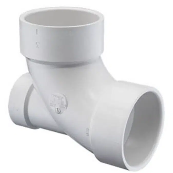 DWV PVC 1/4 Bend w/Low Heel Inlet