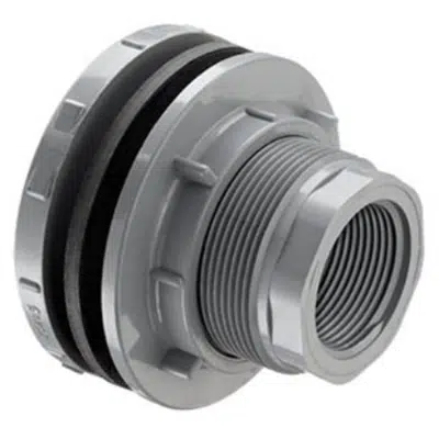 bild för SCH80 CPVC/PVC Tank Adapter - Short (Soc x Fpt) w/ EPDM Gasket