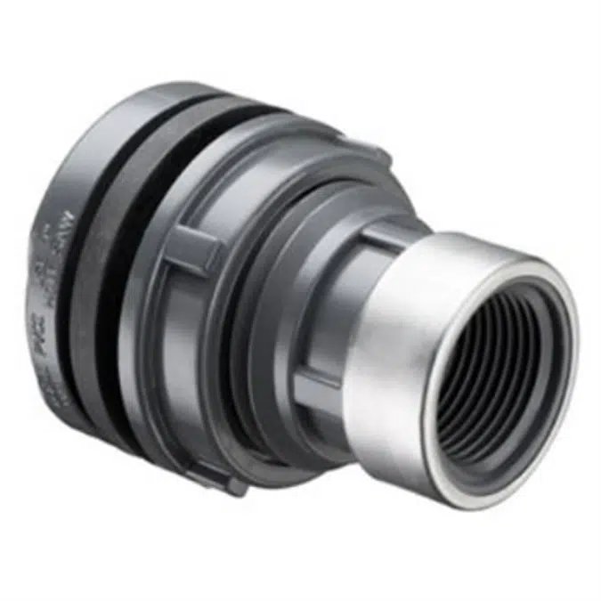 SCH80 CPVC/PVC Tank Adapter - Long (Soc x SR Fpt) w/ EPDM Gasket