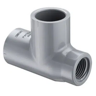 Image for SCH80 CPVC/PVC Tee - Reducing (Soc x Fpt x Soc)