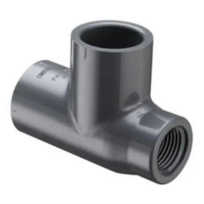 SCH80 CPVC/PVC Tee - Reducing (Soc x Fpt x Soc)