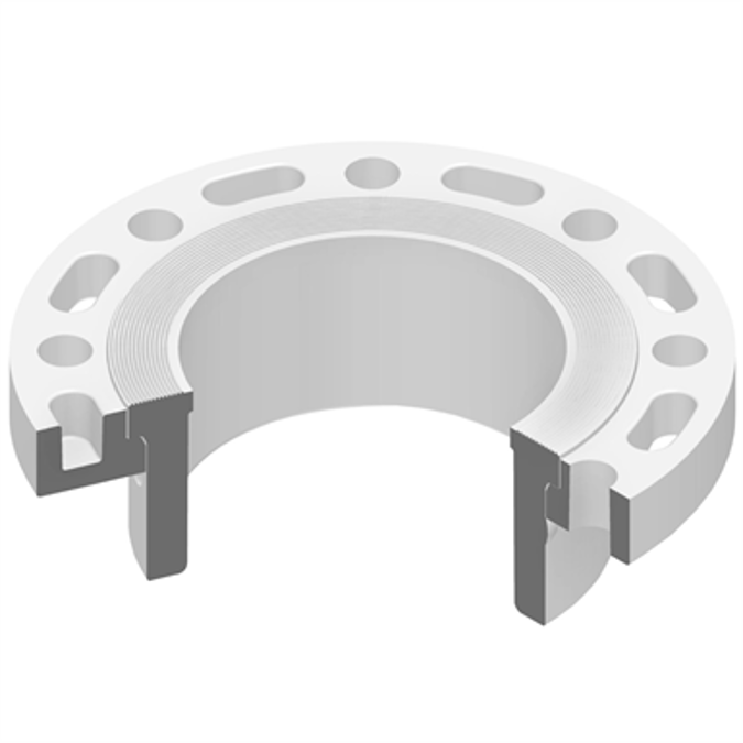 BIM objects - Free download! SCH80 PVC Vanstone Flange PIP SOC CL150 ...