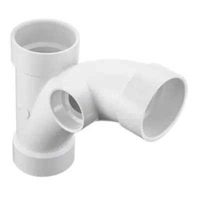 Image pour DWV PVC Combination Wye and 1/8 Bend with Left Side Inlet