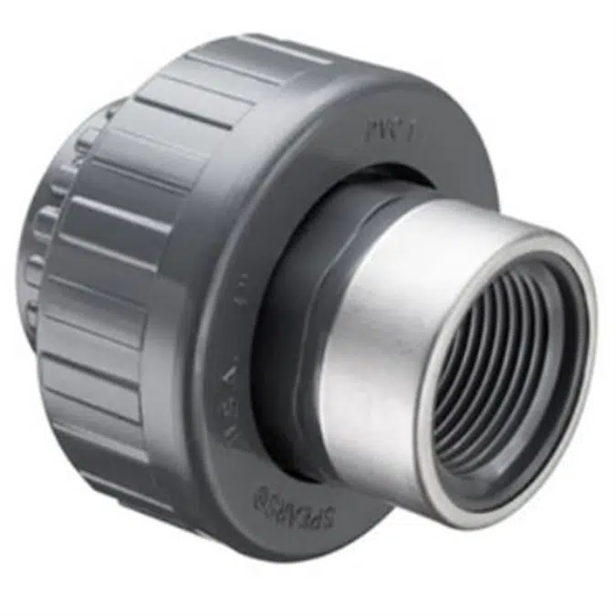 SCH80 CPVC/PVC Union (Soc x SR Fpt) w/ EPDM O-ring