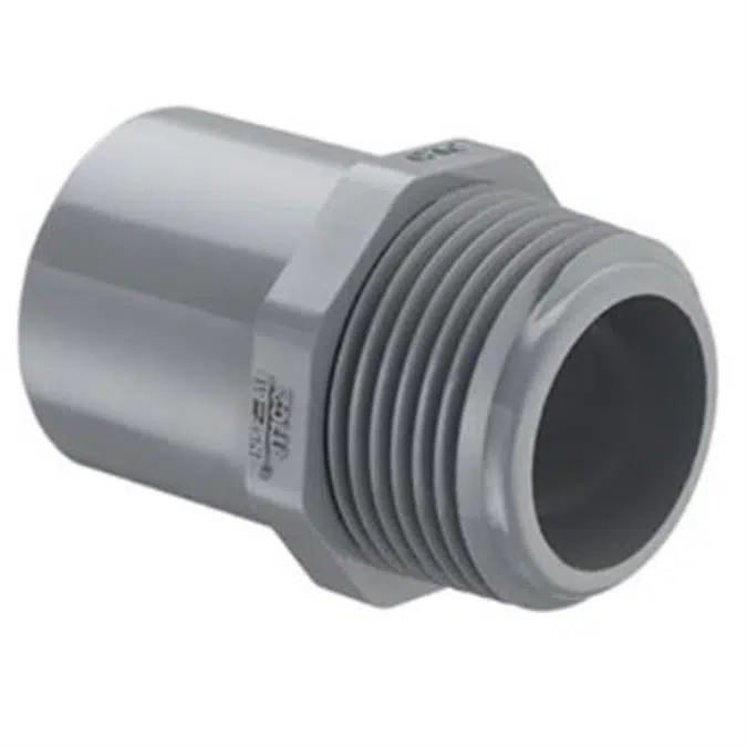 SCH80 CPVC/PVC Male Adapter (Spig x Mpt)