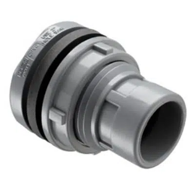 Зображення для SCH80 CPVC/PVC Tank Adapter - Long (Soc x Soc) w/ Neoprene Gasket