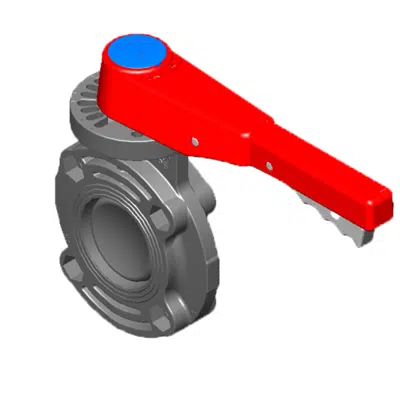 Image for SCH80 CPVC/PVC Butterfly Valve, Standard - EPDM - Lever Handle