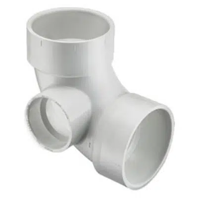 Immagine per DWV PVC 1/4 Bend with Side Inlet