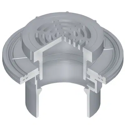 Image for OceanTUFF™ Floor Drain with Stainless Steel Adjustable Top w/Round Grate & Membrane Collar