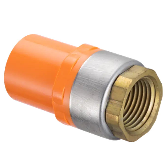FlameGuard® CPVC Spigot Female Sprinkler Head Adapters - Brass Thread Insert Style
