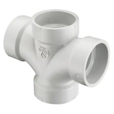 DWV PVC Double Sanitary Tee图像