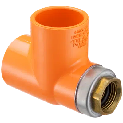 Image for FlameGuard® CPVC Sprinkler Head Tee - Brass Thread Insert Style