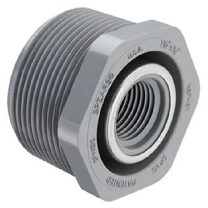 SCH80 CPVC/PVC Bushing - Reducing (Mpt x SR Fpt)