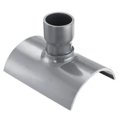Image for SCH80 CPVC/PVC Glue-On Stub Saddle IPS O.D. x (Soc) Single Outlet (N.P.R.) - Fabricated