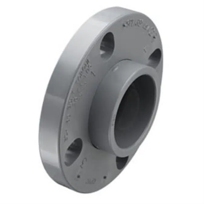 SCH80 CPVC/PVC Vanstone Flange w/ CPVC/PVC Ring (Soc) - Multi-Bolt Pattern