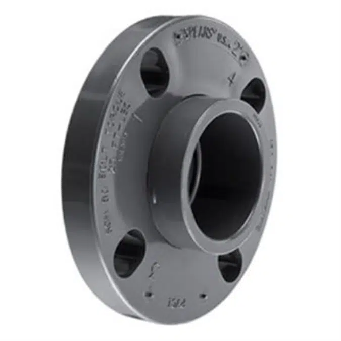 SCH80 CPVC/PVC Vanstone Flange w/ CPVC/PVC Ring (Soc) - Multi-Bolt Pattern