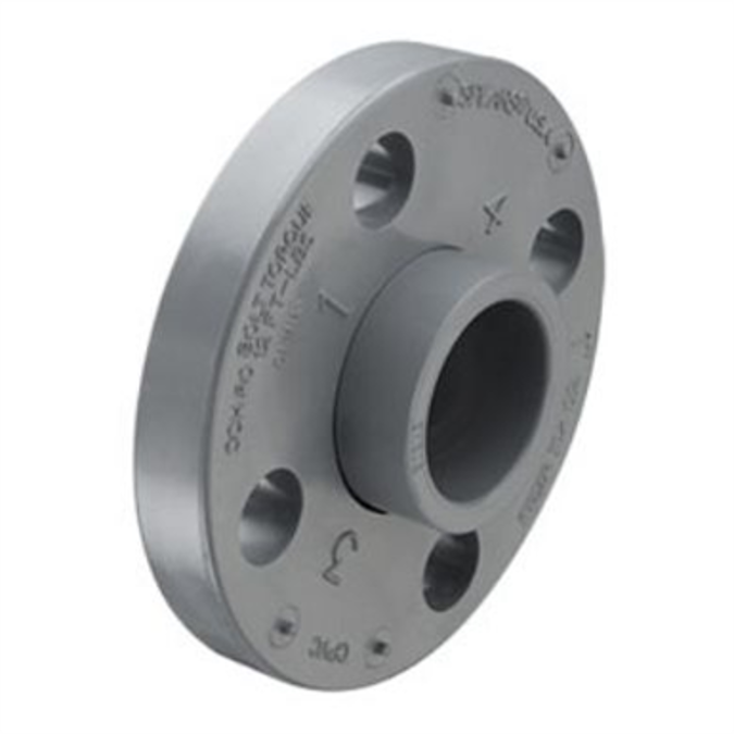 BIM objects - Free download! SCH80 CPVC/PVC Vanstone Flange w/ CPVC/PVC ...
