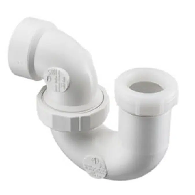 DWV PVC L.A. Pattern P-Trap w/Plastic Nut