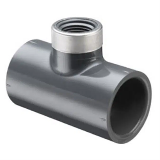 SCH80 CPVC/PVC Tee - Reducing (Soc x SR Fpt)