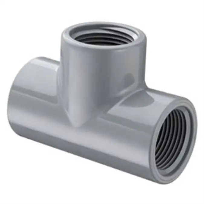 BIM objects - Free download! SCH80 CPVC/PVC Tee (Fpt) - Fabricated ...