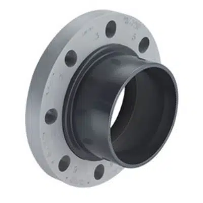 SCH80 CPVC/PVC Vanstone Flange w/ CPVC/PVC Ring (Spig) - Multi-Bolt Pattern图像