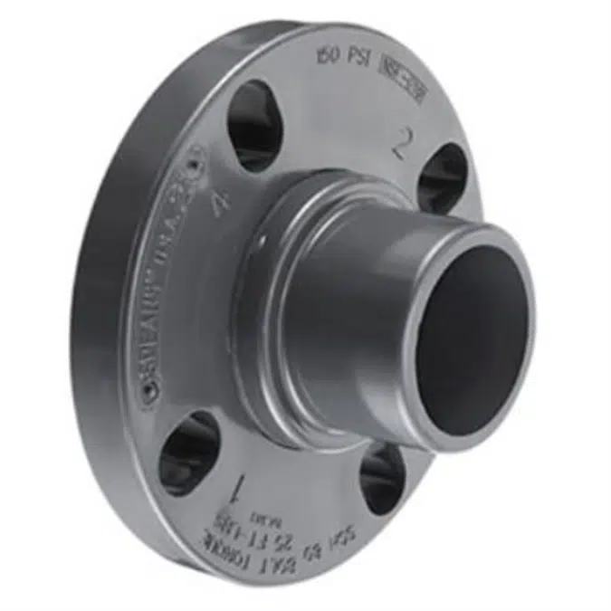 SCH80 CPVC/PVC Vanstone Flange w/ CPVC/PVC Ring (Spig) - Multi-Bolt Pattern