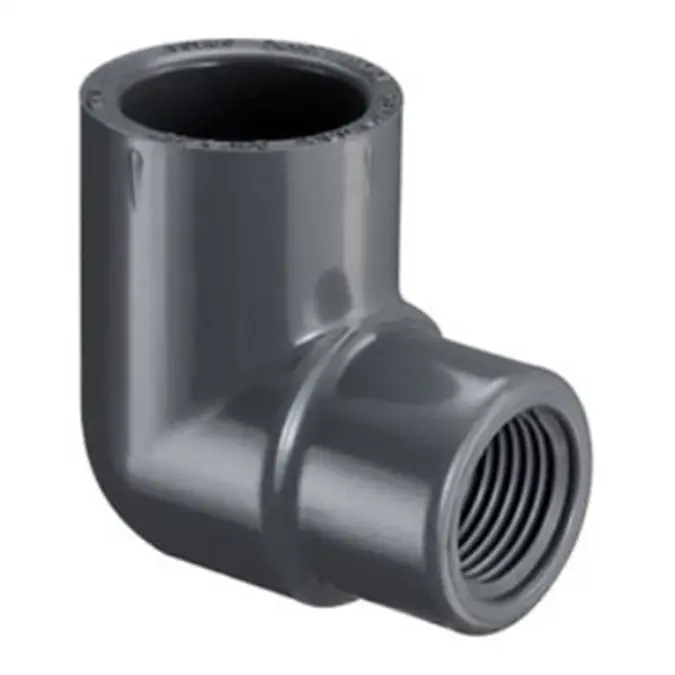 BIM objects - Free download! SCH80 CPVC/PVC 90° Ell - Reducing (Soc x ...
