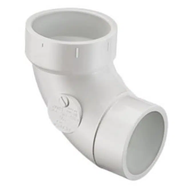 DWV PVC 1/4 Bend, Street