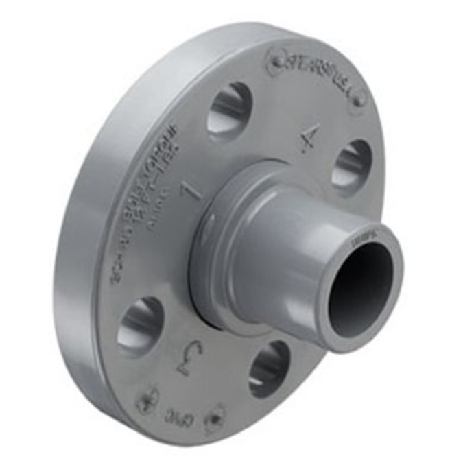 BIM objects - Free download! SCH80 CPVC/PVC Vanstone Flange w/ CPVC/PVC ...