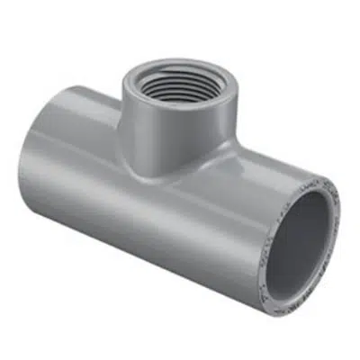 Image for SCH80 CPVC/PVC Tee - Reducing (Soc x Fpt)