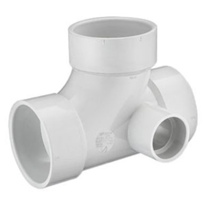 BIM objects Free download! DWV PVC Sanitary Tee with Right Side Inlet