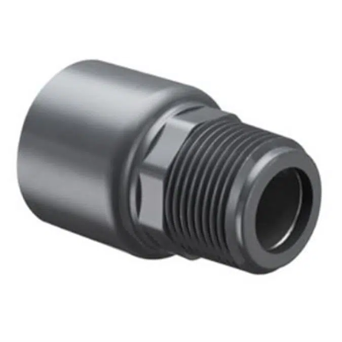 SCH80 CPVC/PVC Male Adapter - Internal Reinforced (R Mpt x Soc)