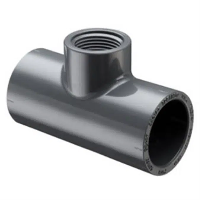 SCH80 CPVC/PVC Tee - Reducing (Soc x Fpt) - Fabricated