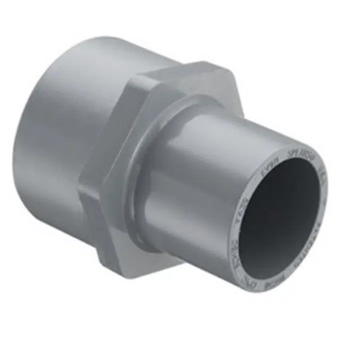 BIM objects - Free download! SCH80 CPVC/PVC Female Spigot Adapter ...