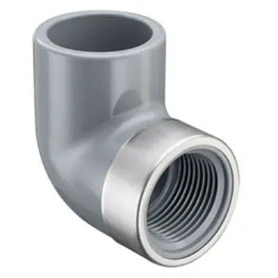 Image for SCH80 CPVC/PVC 90° Ell (Soc x SR Fpt)