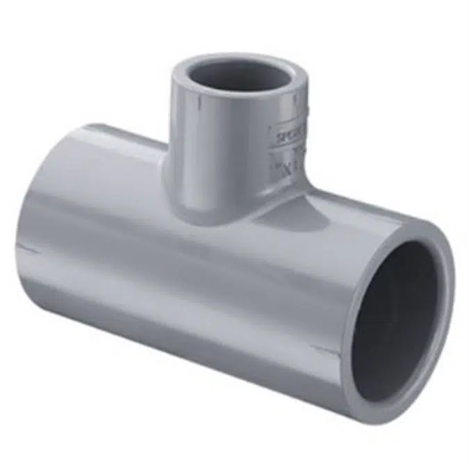 SCH80 CPVC/PVC Tee - Reducing (Soc) - Fabricated
