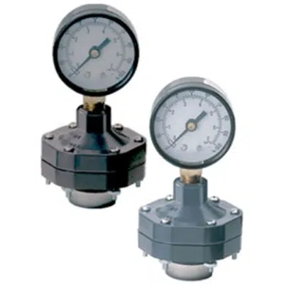 画像 SCH80 CPVC/PVC Gauge Guard w/ PTFE/EPDM/FKM Diaphragm