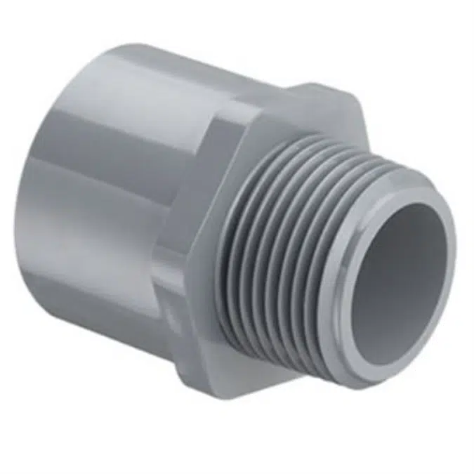 SCH80 CPVC/PVC Male Adapter - Reducing (Mpt x Soc)