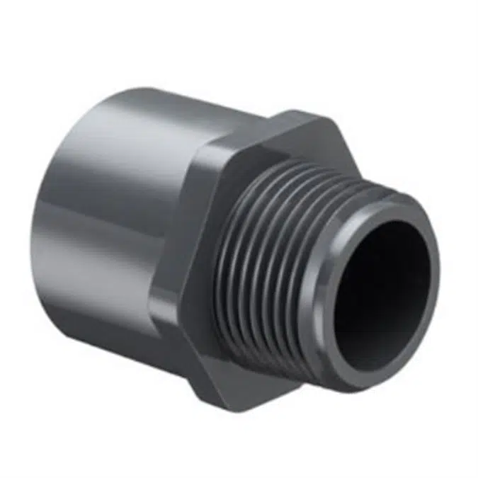 SCH80 CPVC/PVC Male Adapter - Reducing (Mpt x Soc)