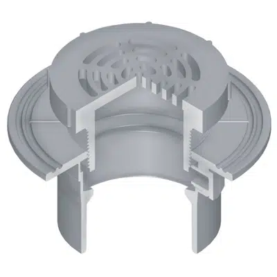 Immagine per OceanTUFF™ Floor Drain with CPVC Adjustable Top w/5" Round Grate